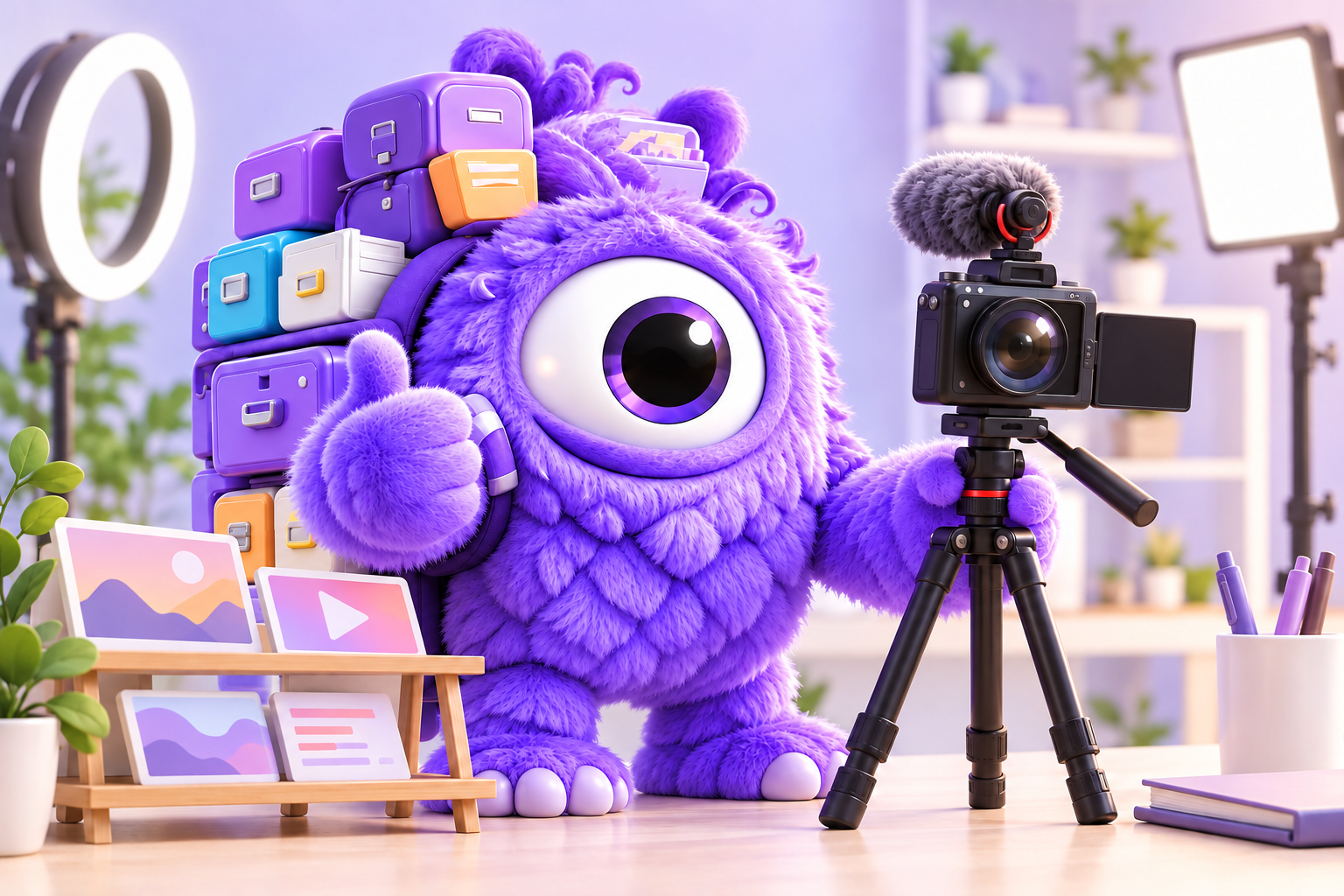 動画チャンネル用の撮影をして動画を蓄積するストック型のモンスター